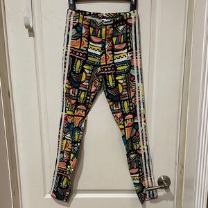 adidas Kids Leggings with Vibrant Geometric Print